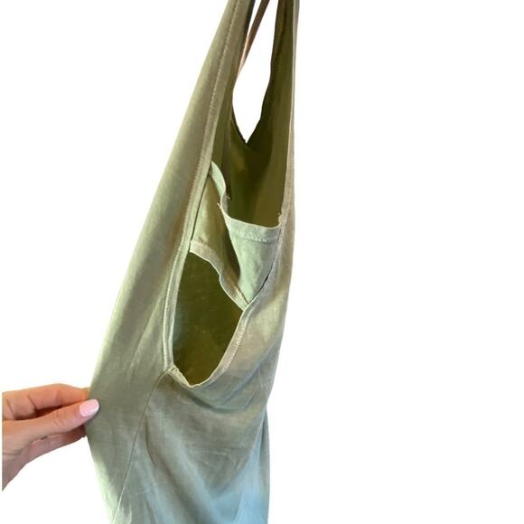 Nanavatee Green Sleeveless Lightweight Tank Dress Size Large Casual Summer Style - Picture 4 of 12